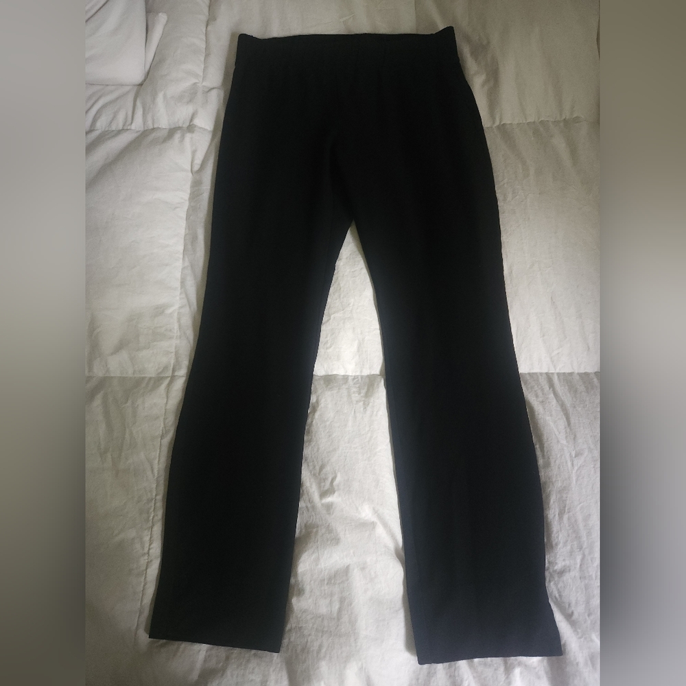 Eileen Fisher System Washable Stretch Crepe Ankle Pants Womens XSmall Black